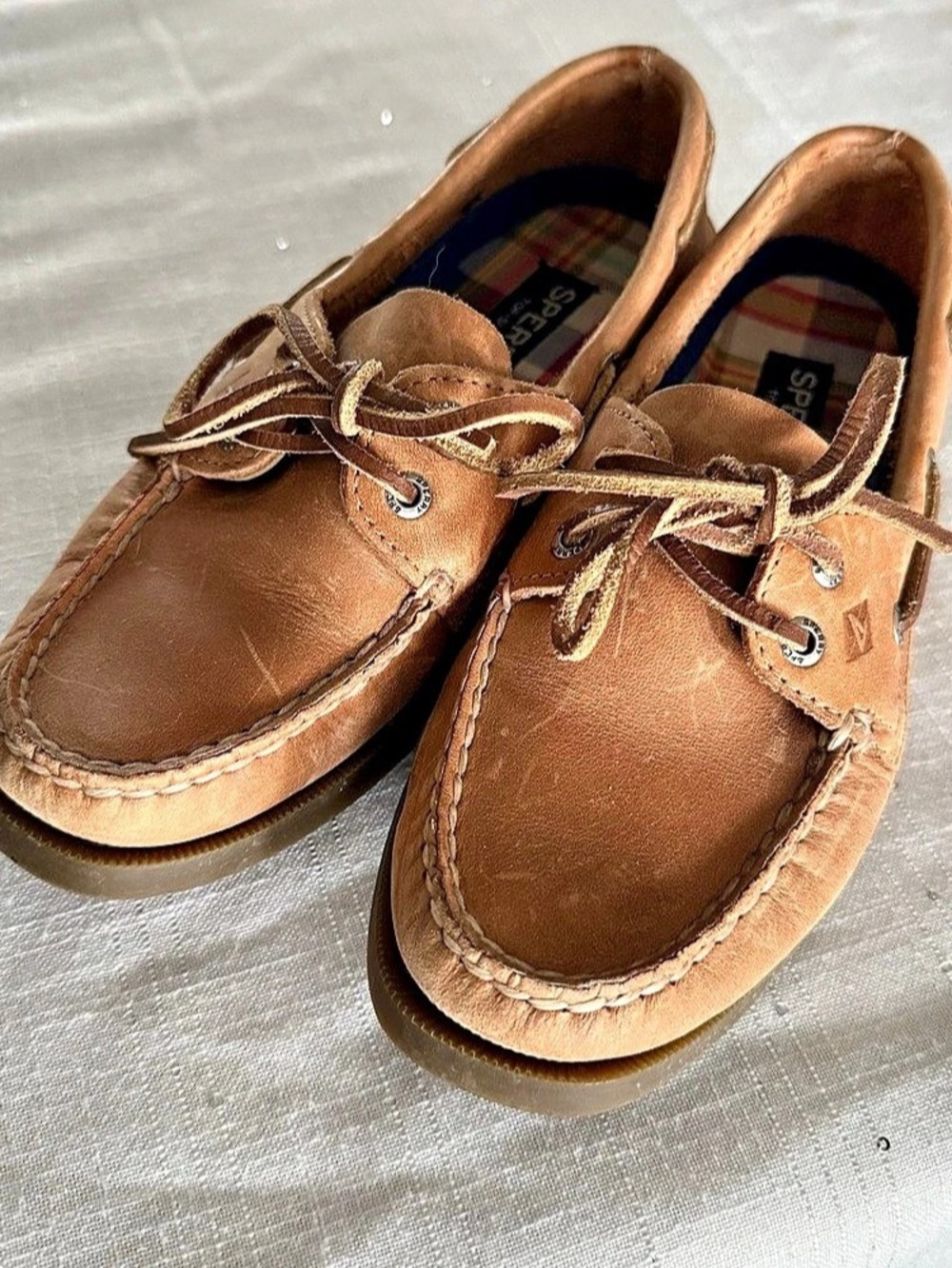 Sperry Authentic Original 2-Eye Leather Boat Shoes Brown US 6.5